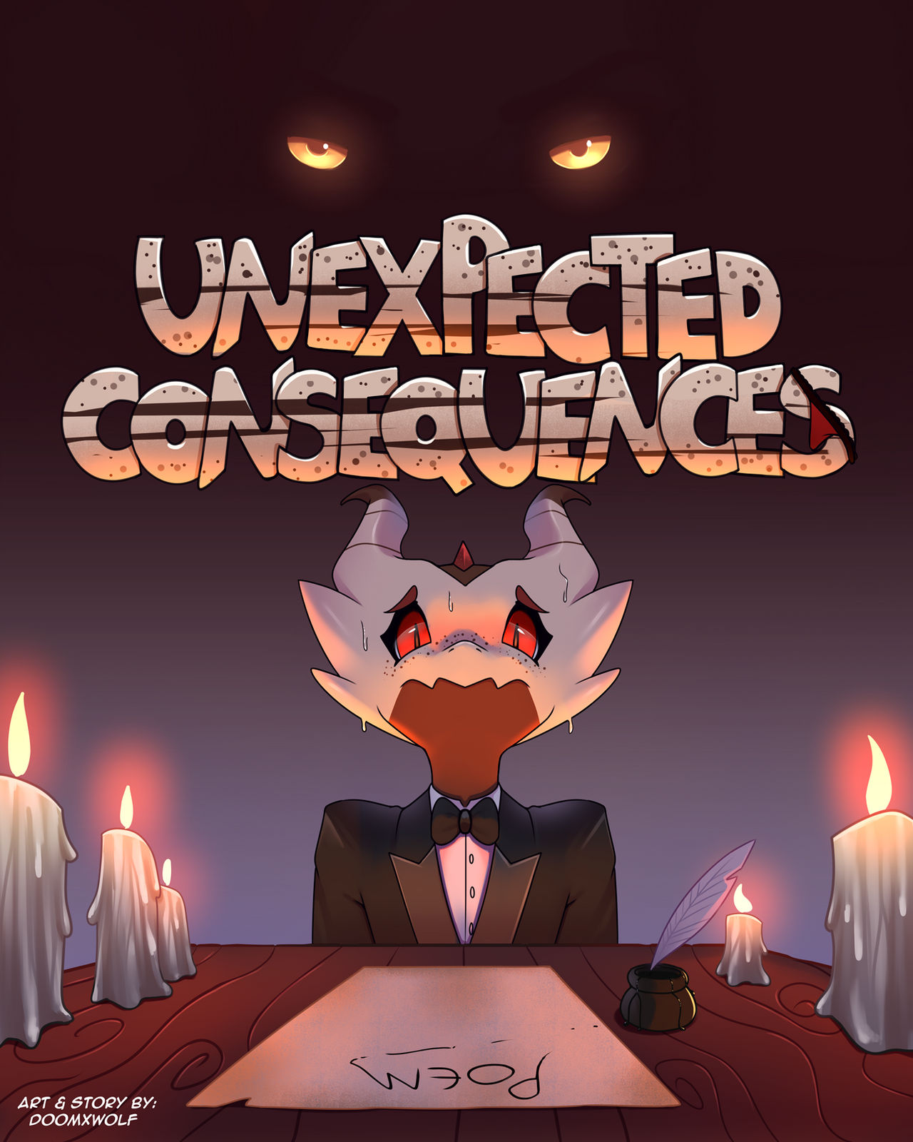 A comic cover art depicting unexpected consequences