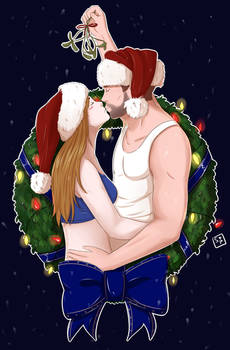 Mistletoe kiss