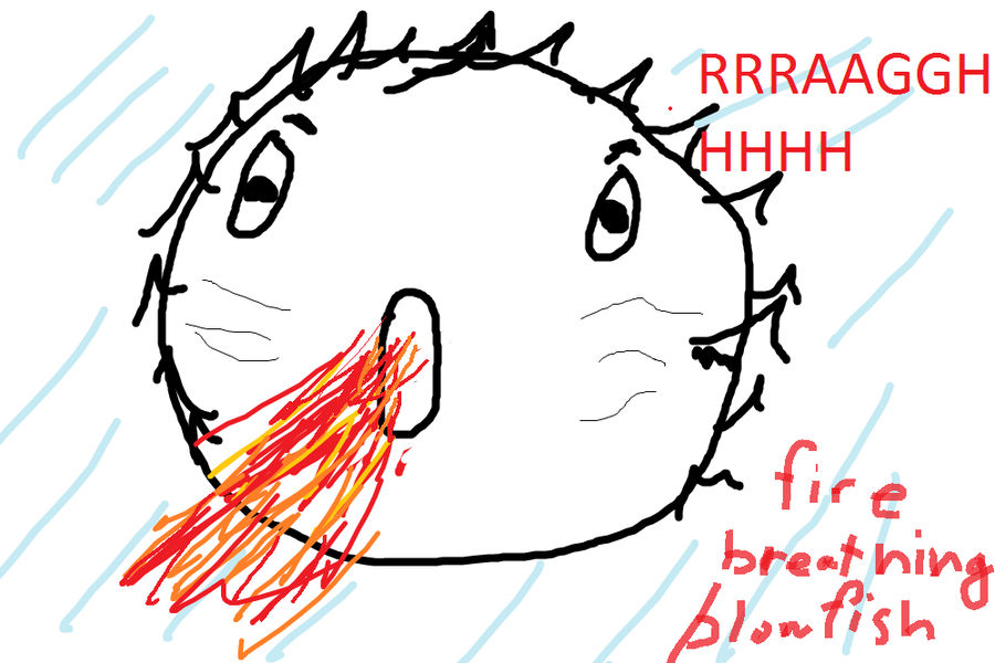 Fire breathing puffer fish by MikeGee332 on DeviantArt