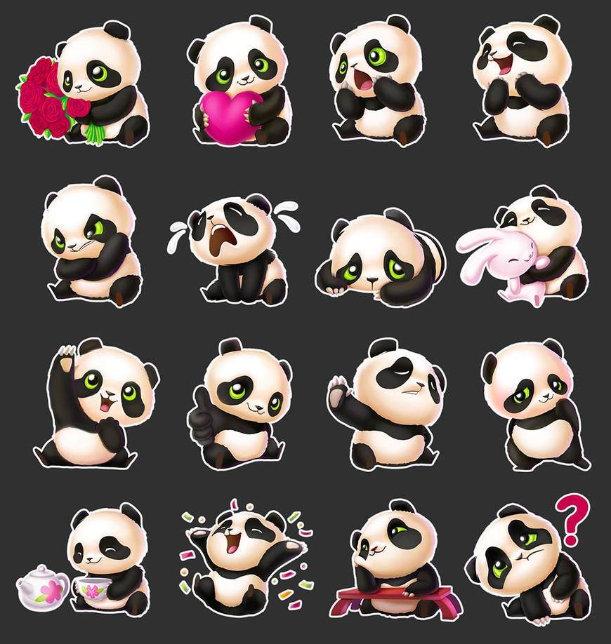 Panda - Sticker pack by Wichka on DeviantArt