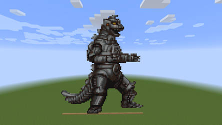 Minecraft Pixel Art 20: Mechagodzilla (GDAM S.F.)