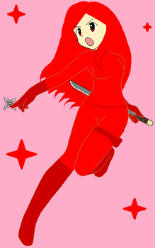 Scarlet in battle