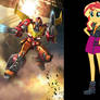 Hot Rod/Rodimus and Sunset Shimmer