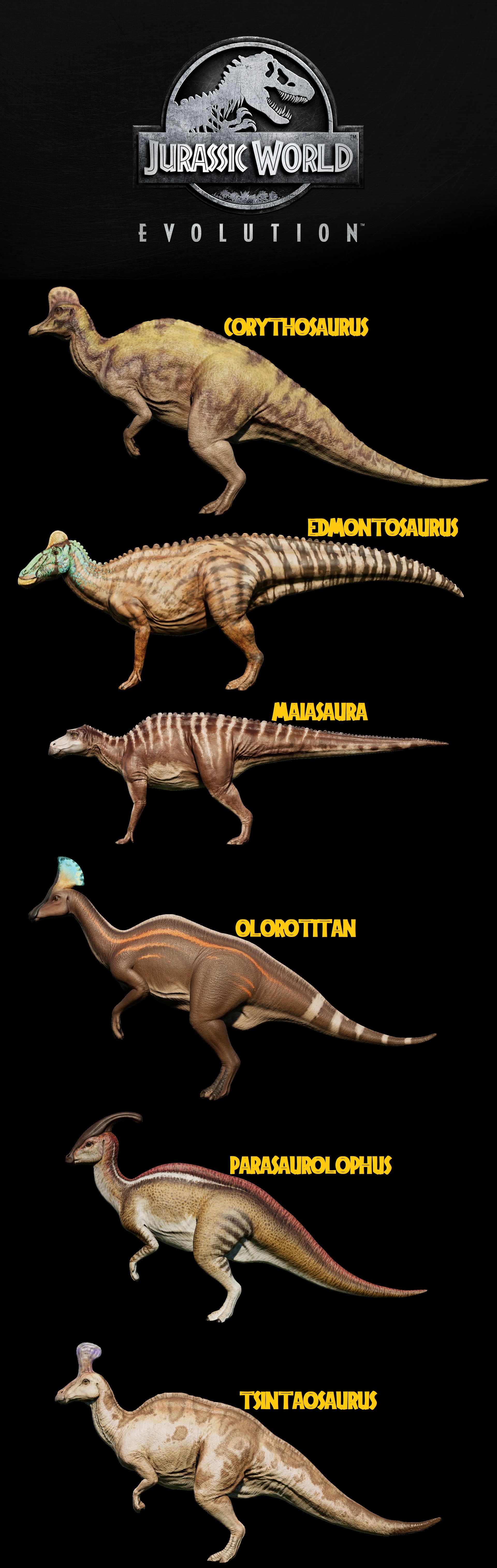 Hadrosaurids of JWE by Sideswipe217 on DeviantArt