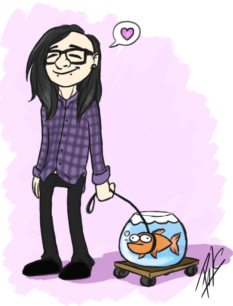 Skrillex and his pet