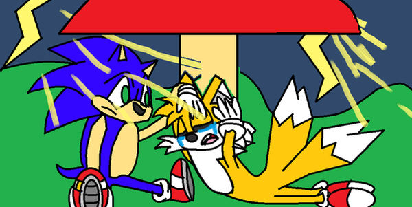 Tails Scared Tails is afraid of Lightning by KingCosmos on DeviantArt