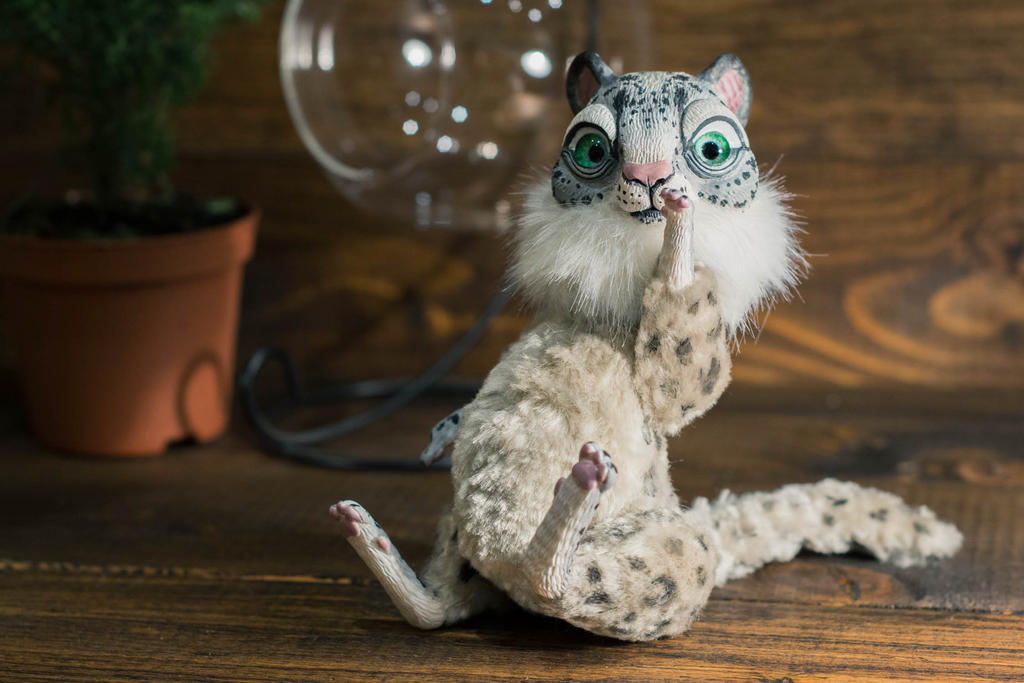 Snow Leopard doll by Victoria-Andorina