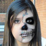 Half Face Skull Makeup