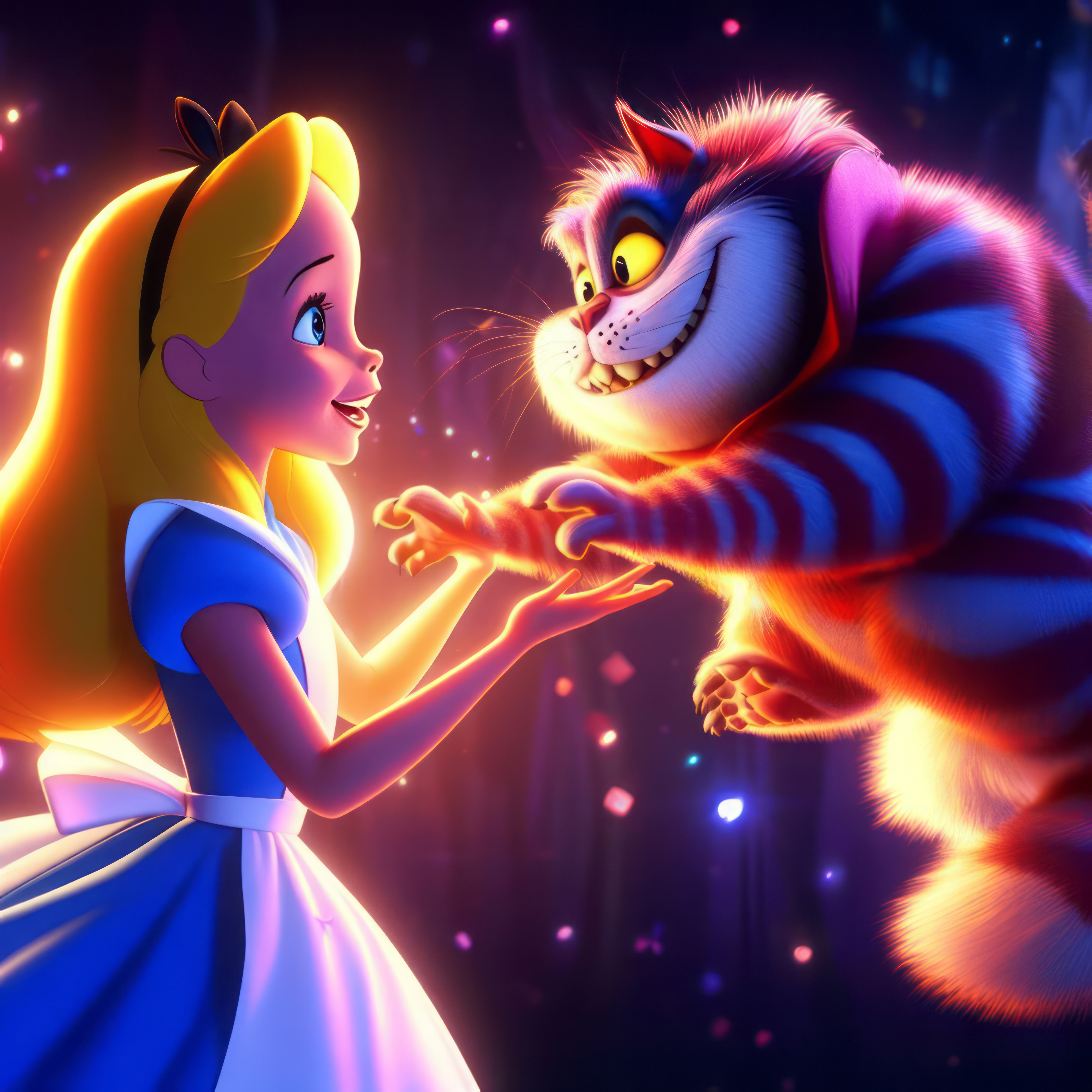 Alice and The Cheshire Cat #1 by RoboPicasso on DeviantArt