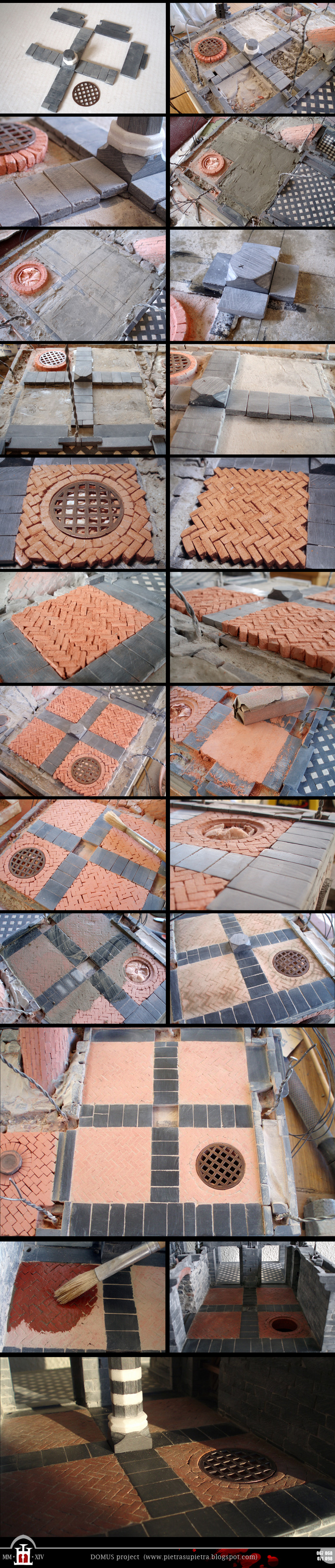 Domus project 67-68-71-98: Brick and stone floor