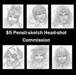 [Closed] $5 pencil-sketch commission