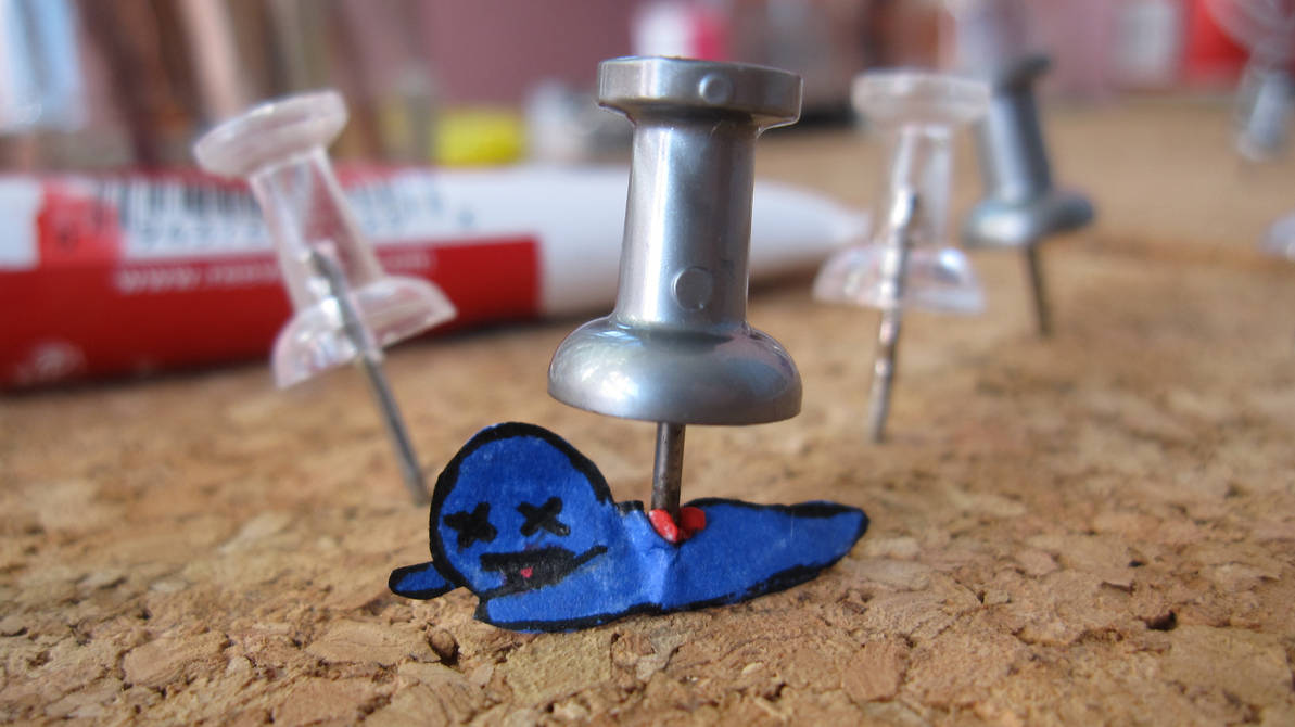 Drawing Pin Pushed In Pushing Pins by MasterofCacography on DeviantArt
