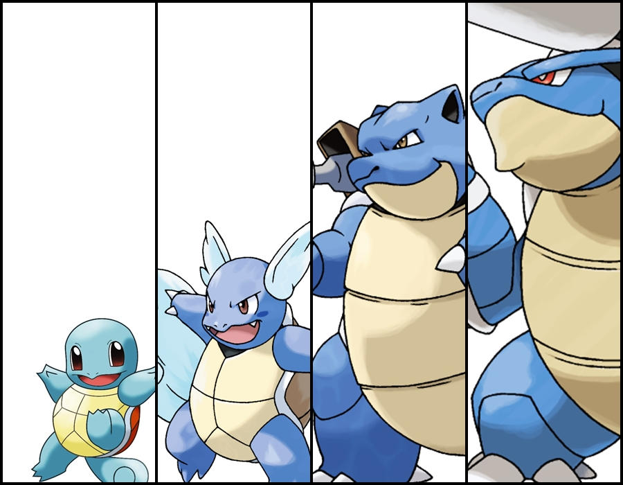 Squirtle - Evolution by Helsona on DeviantArt
