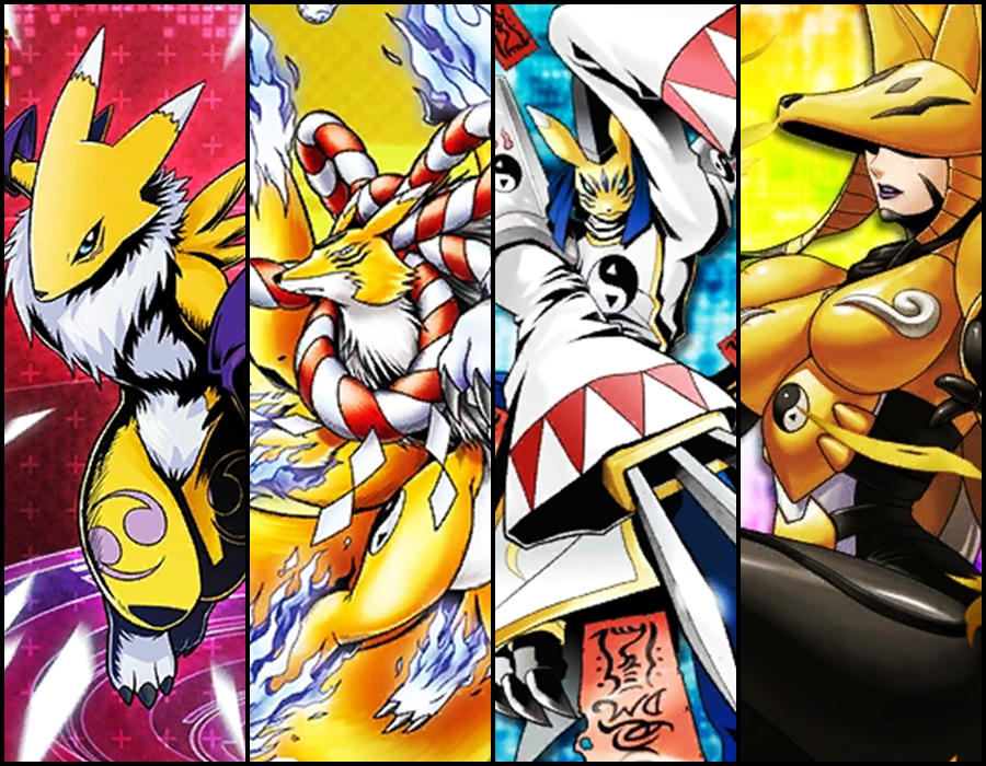 Renamon Evolution by Helsona on DeviantArt