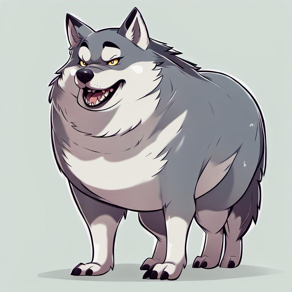 Fat Obese Chonky Chubby Wolf by MoodyWolfTheFirst on DeviantArt