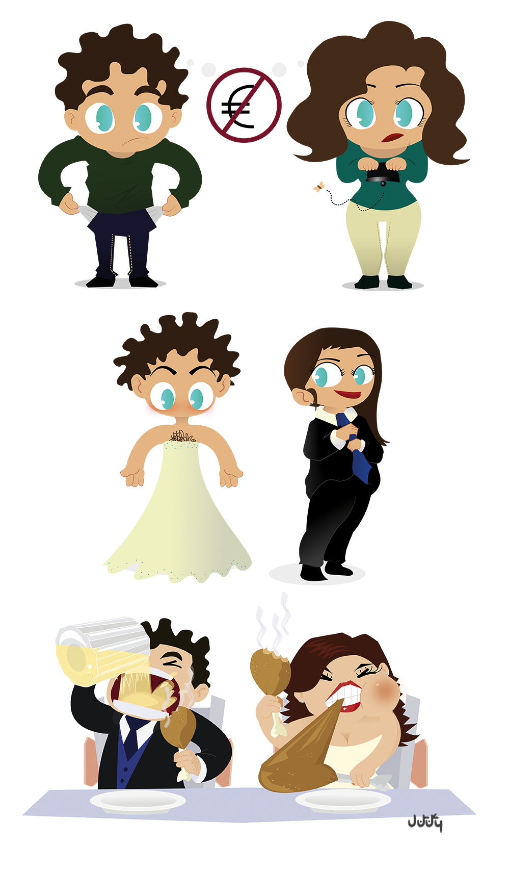 Ilustraciones de boda