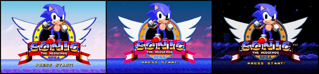 Sonic Mockup: Title Screens (Final Version)
