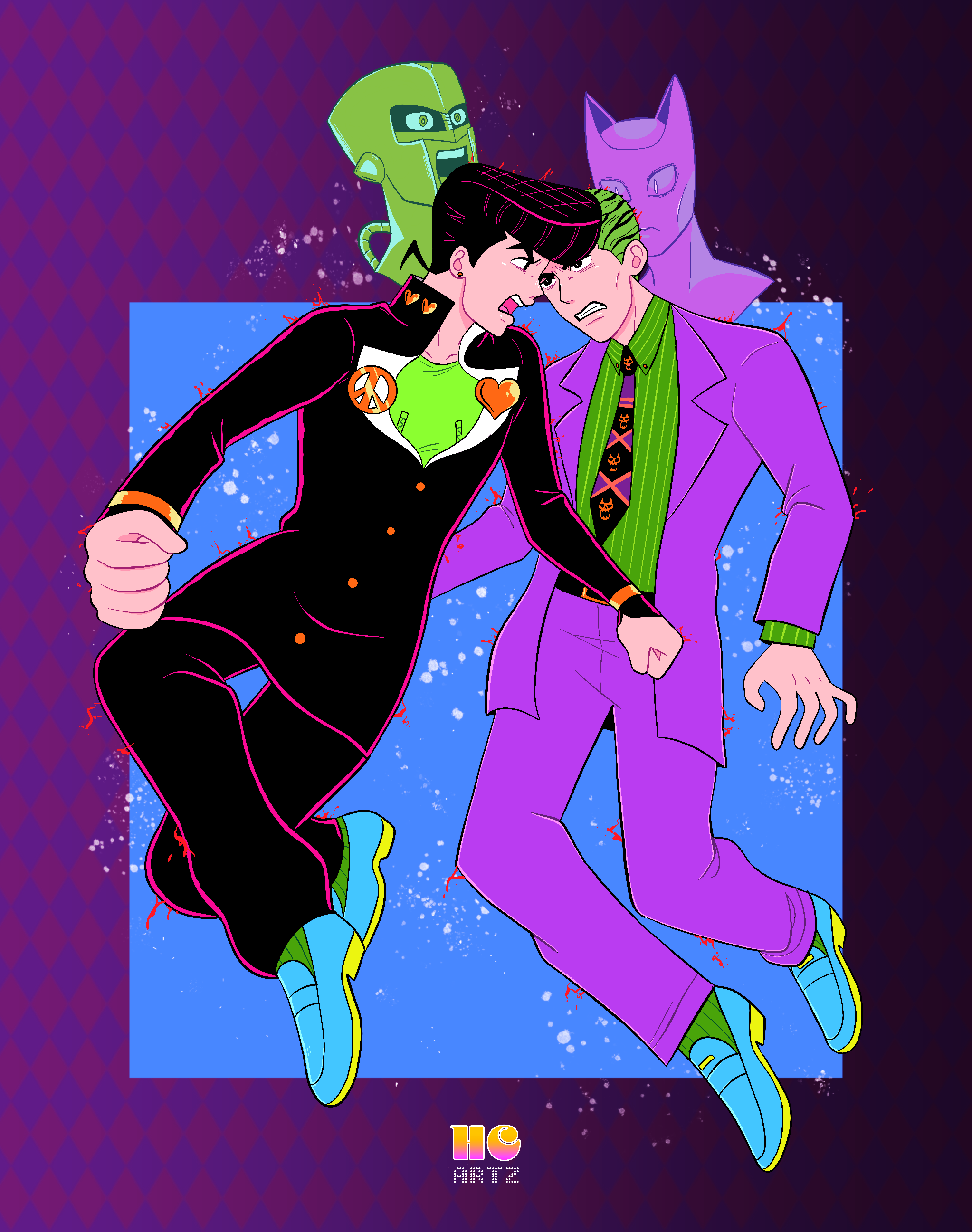 Josuke VS Kira by HCArtz on DeviantArt