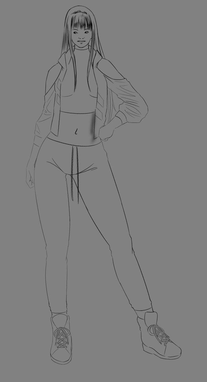 Character Sample Line Art by Mauludeanx on DeviantArt