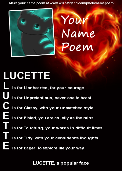 Lucette's name poem