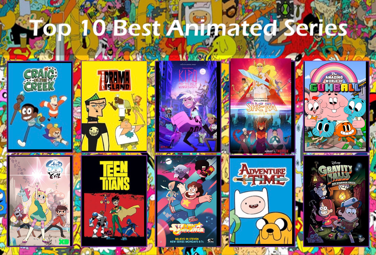 My Top 10 Best animated series by totaldramakid on DeviantArt