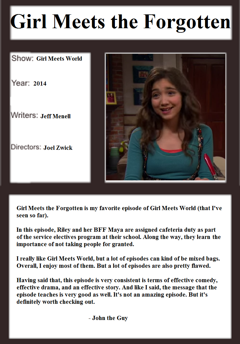 1001 Episodes: Girl Meets the Forgotten