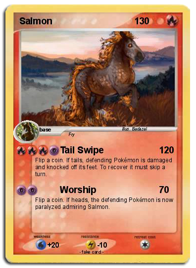 Salmon Pokemon Card by badazal on DeviantArt
