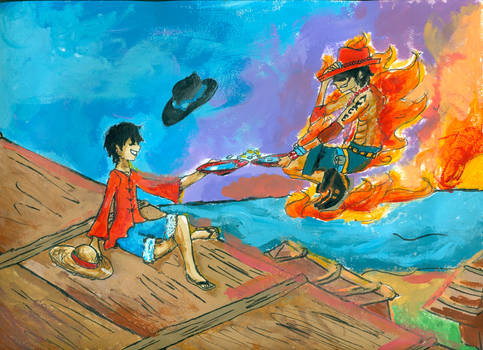 One Piece Ace and Luffy