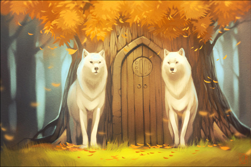 White wolves by GaudiBuendia on DeviantArt
