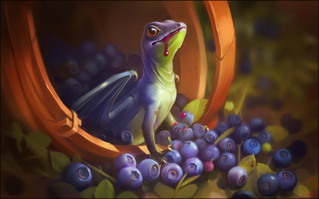 Blue Raspberry Dragon Blueberry dragon by GaudiBuendia on DeviantArt