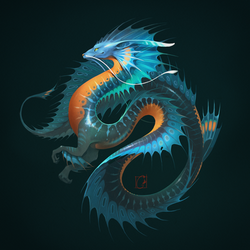 Blue water dragon