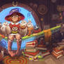 Strong and independent witch with 40 owls