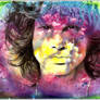 Jim Morrison Portrait, Aquarell + Airbrush