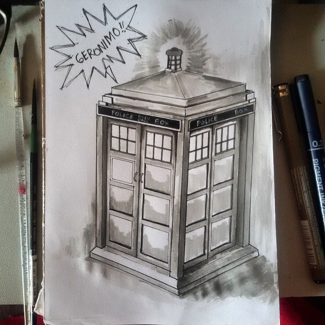 INKtober Day 4: The Tardis