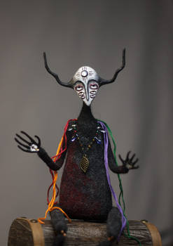 Gothic spirit doll handmade fantasy creature magic