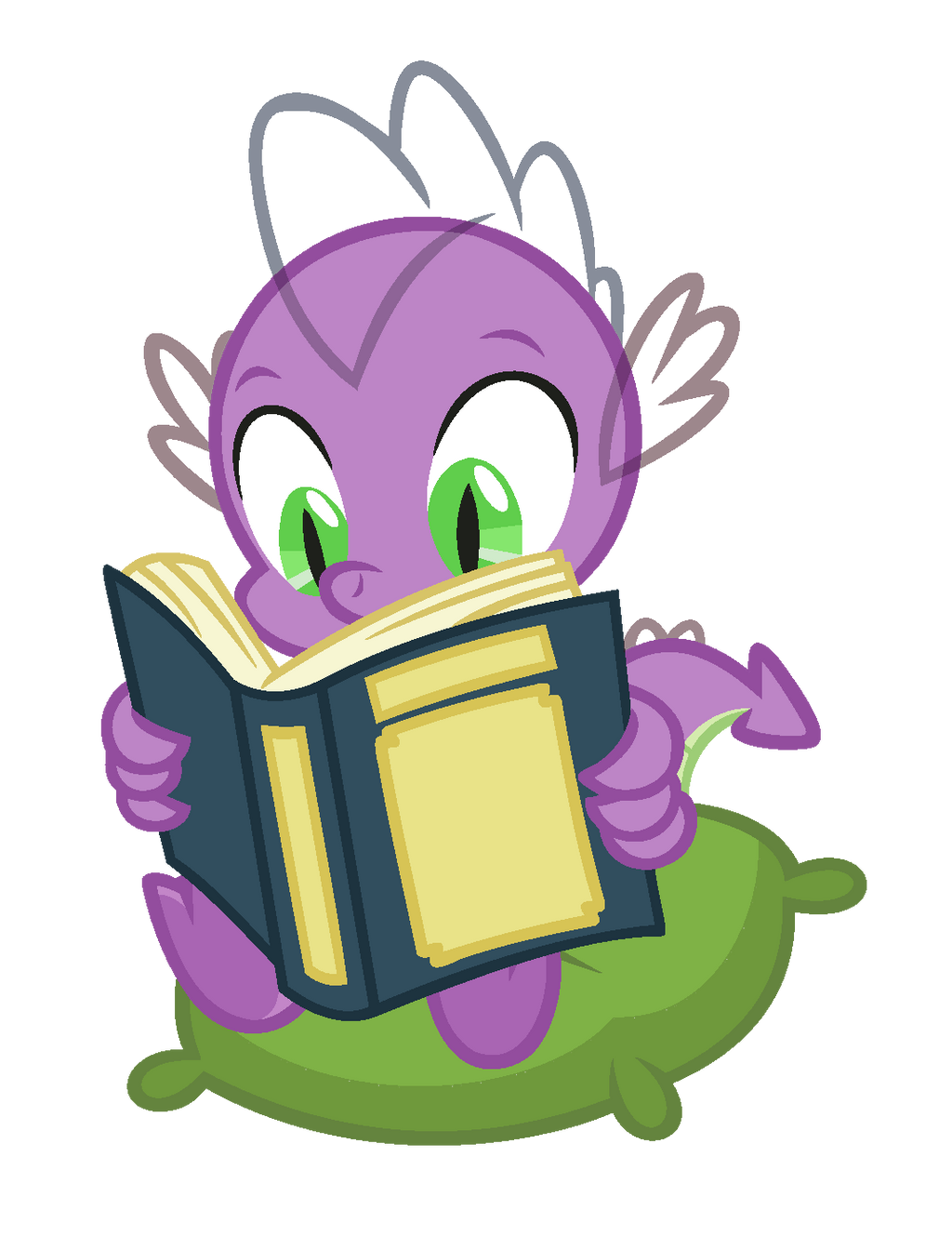 Spike Reading by KrystalHeartBases on DeviantArt