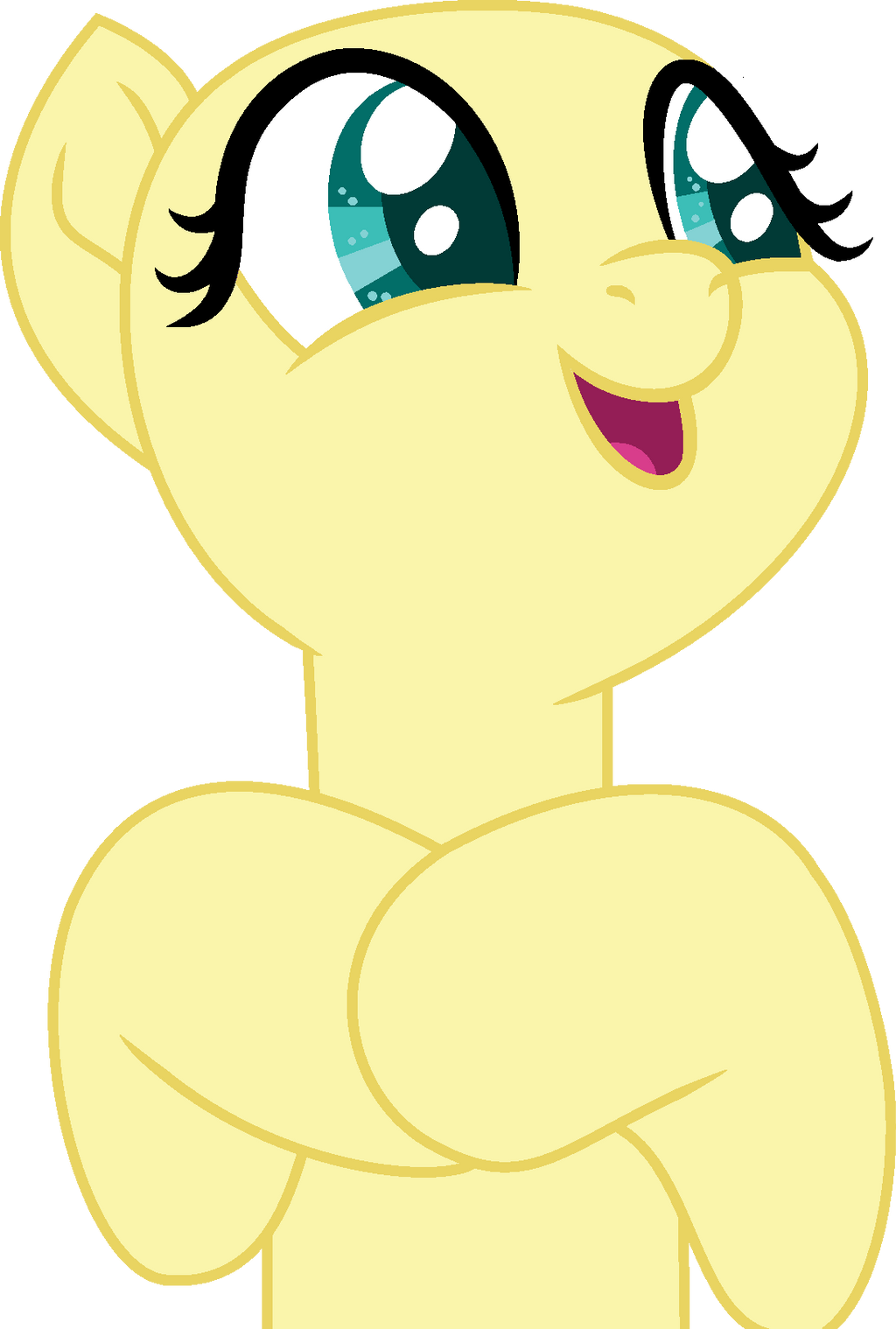 Fluttershy is Pleased by KrystalHeartBases on DeviantArt