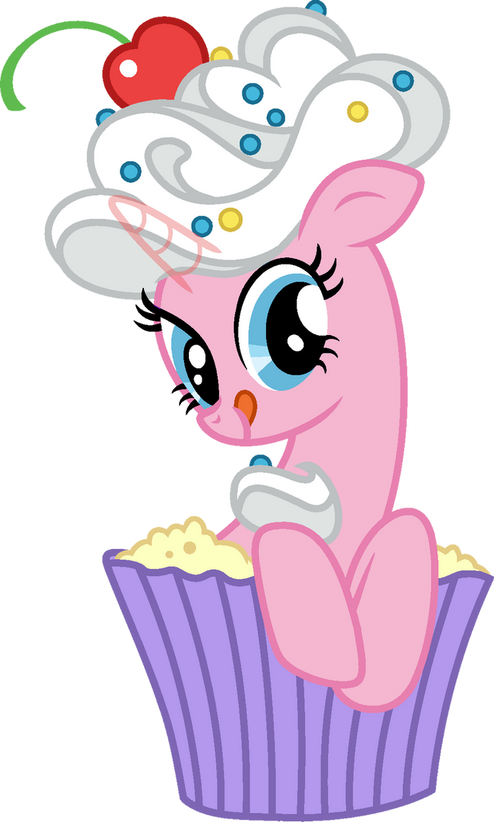 Pinkie Pie Cupcake Base by KrystalHeartBases on DeviantArt