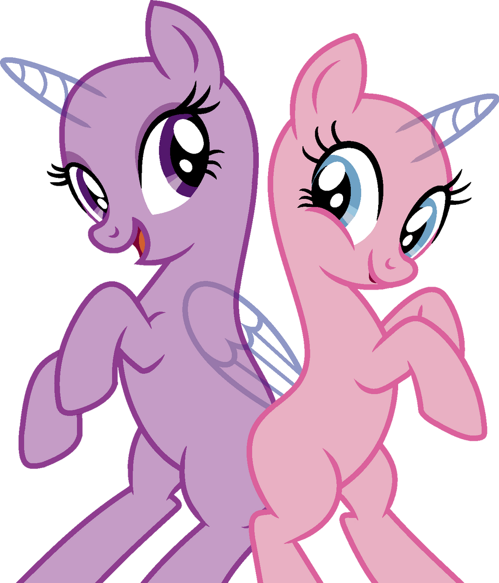 Pinkie and Twilight Base by KrystalHeartBases on DeviantArt