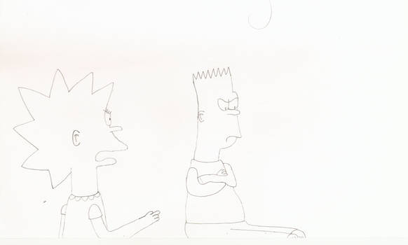 Bart and Lisa Simpson Fighting 2
