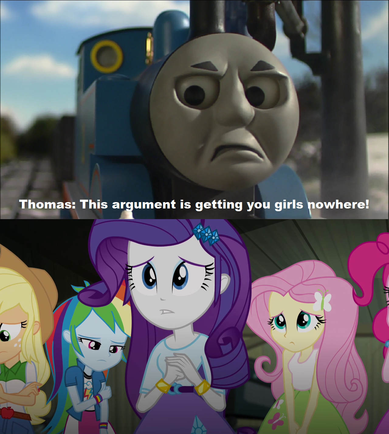 Thomas Frustrated at the Mane 5