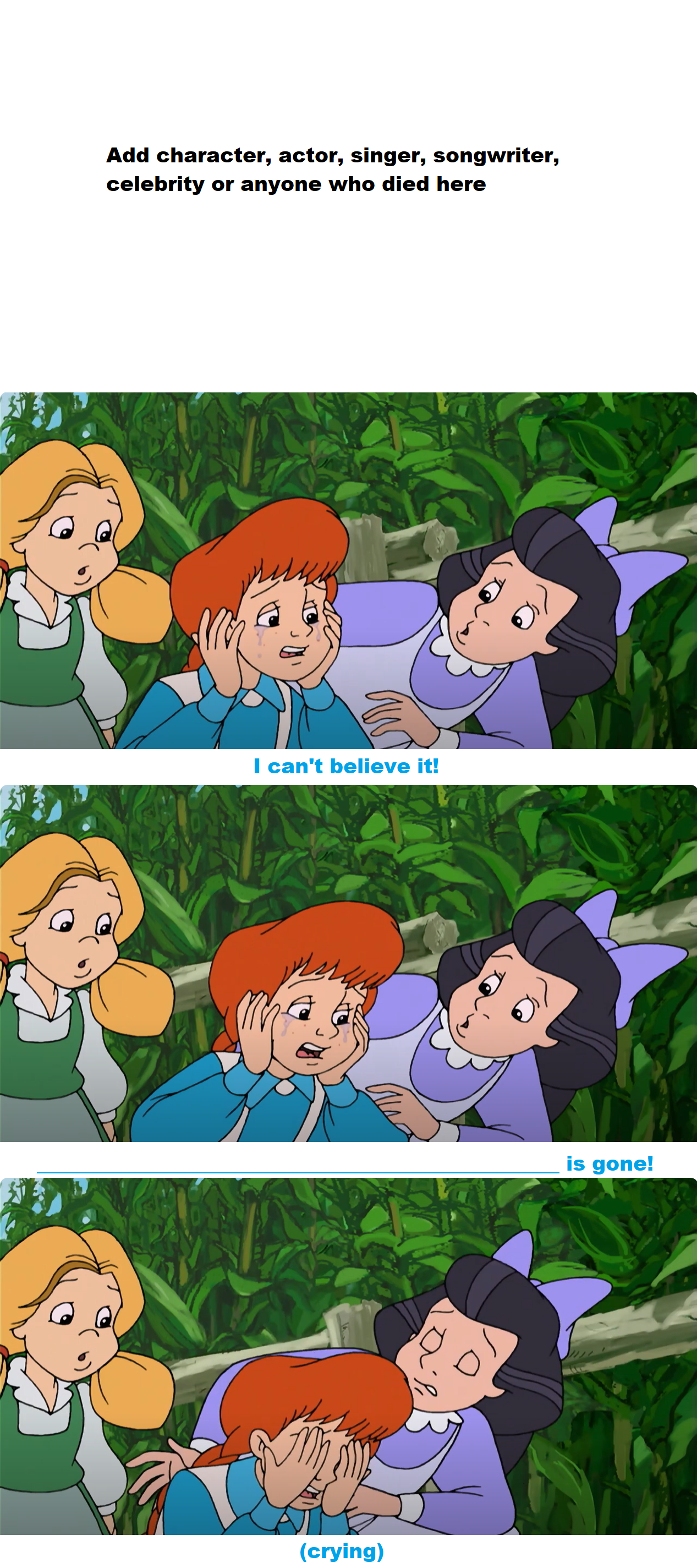 Anne Shirley Reacts to Whose Death