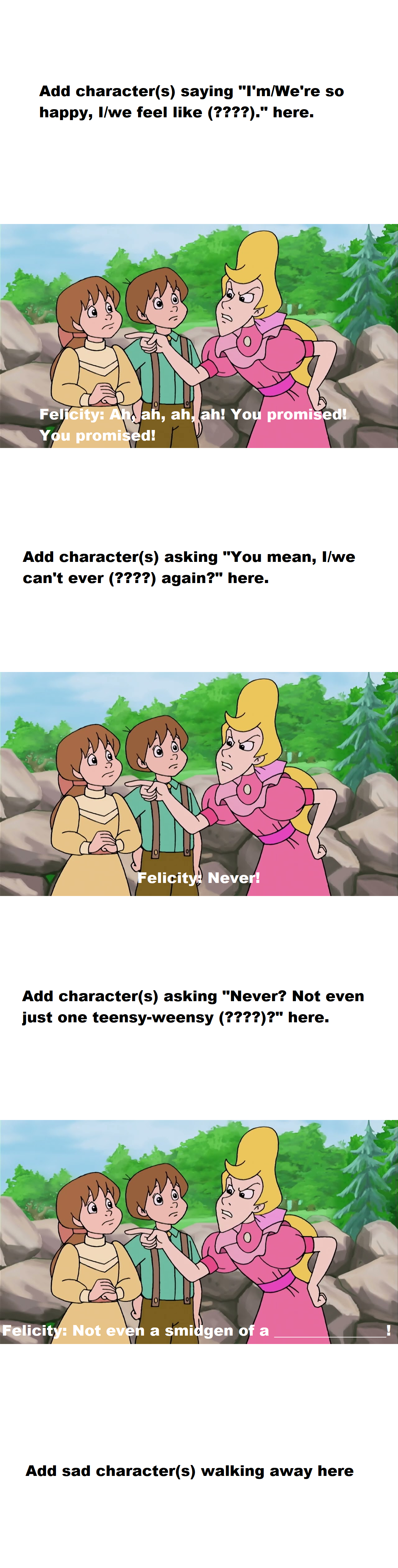 Felicity King tells who not to what again