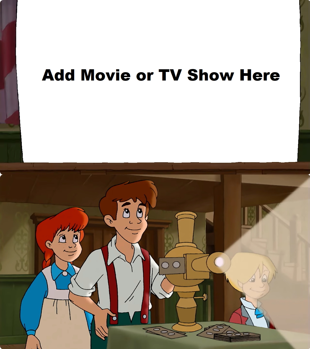 Anne, Gilbert and Felix watching what