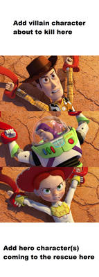 Who rescues Woody Buzz and Jessie from who