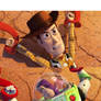 Who rescues Woody Buzz and Jessie from who