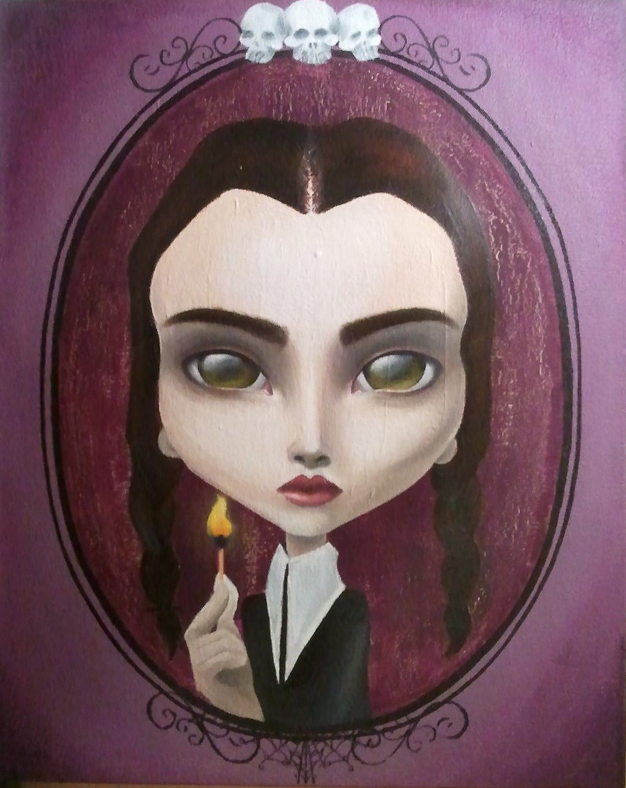 Wednesday Addams painting