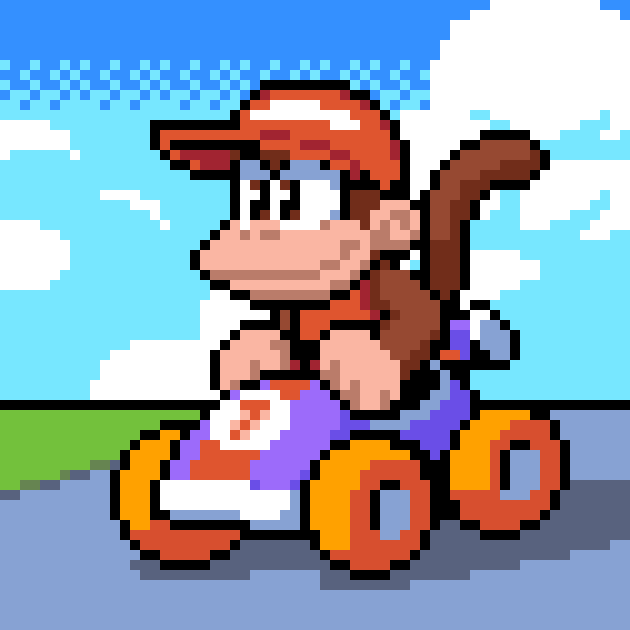 pic How To Draw Pixel Donkey Kong diddy kong racing pixel art by