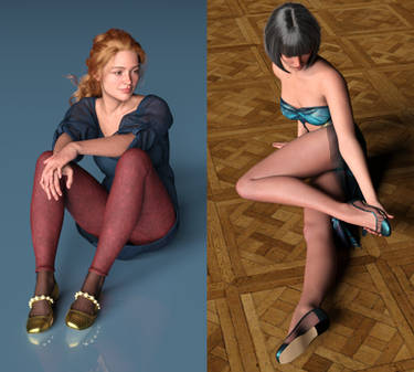 Aine Ballet Flats for DAZ3D G9 - #1