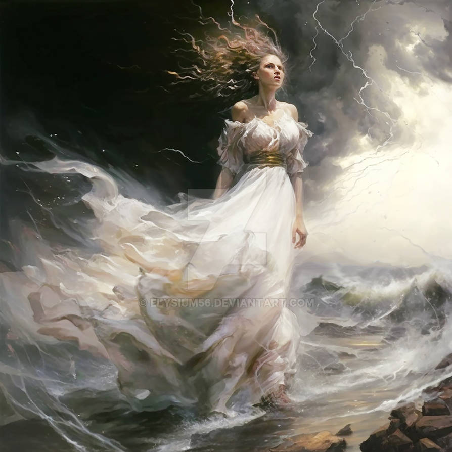 Woman in Storm 3 by Elysium56 on DeviantArt